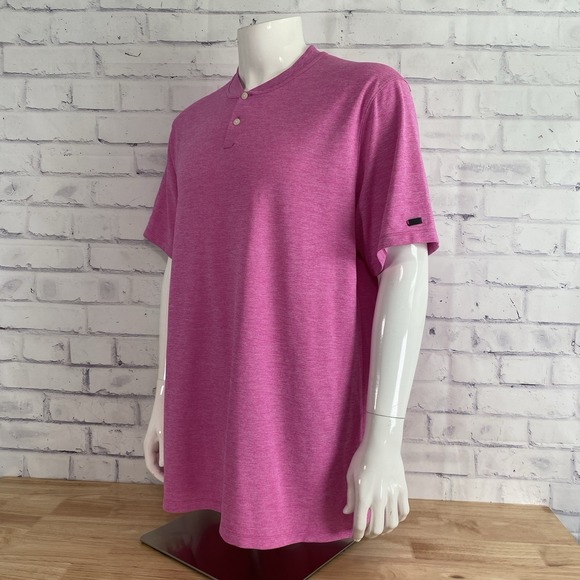 Nike Shirt Men's XL Extra Large Blade Collar Polo Aeroreact Tiger Woods Pink - Picture 3 of 13